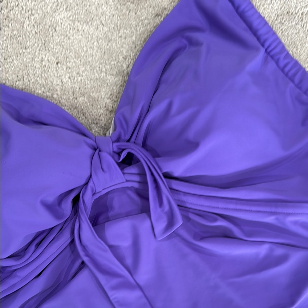 Always For Me Purple Swimsuit with Adjustable Straps Ruched 20 - Picture 4 of 10